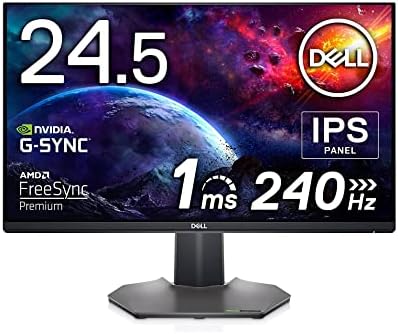 Dell 240Hz Gaming Monitor 24.5 Inch Full HD Monitor with IPS Technology, Antiglare Screen, Dark Metallic Grey - S2522HG